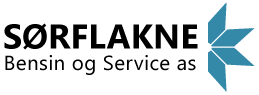 Sørflakne Bensin og Service as logo